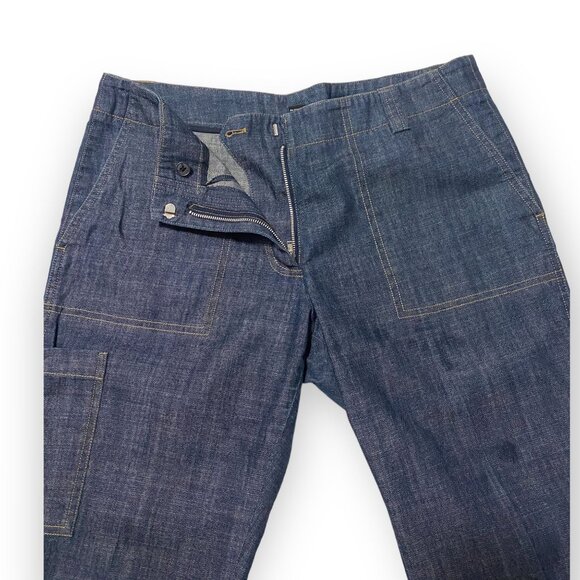 Vintage DKNY Chambray Cropped pants, Size 12 US - Picture 7 of 12